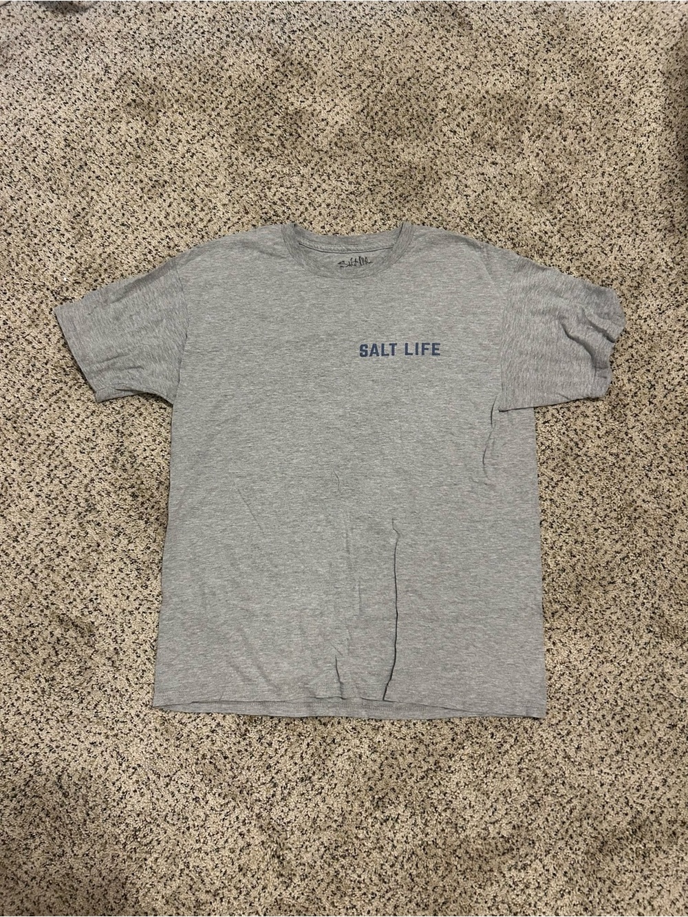 Salt Life Gray Short Sleeve Tee with Salt Life Logo